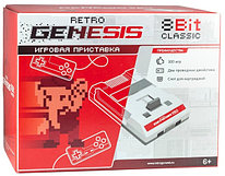 Игровая приставка DENDY Retro Genesis 8 Bit Classic (300 встроенных игр, 2 джойстика + слот для картриджей)