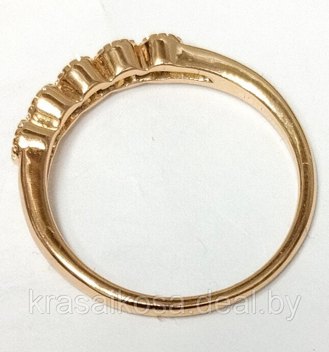 Кольцо 18 Xuping стразами 31702 женское красивое бижутерия Ксюпинг золотистый - фото 2 - id-p170429195