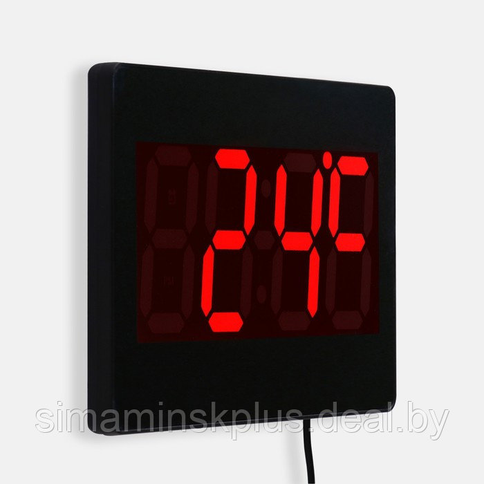 Часы электронные настенные, настольные "Соломон", будильник, 15.5 х 23.5 см, красные цифры - фото 3 - id-p198753957