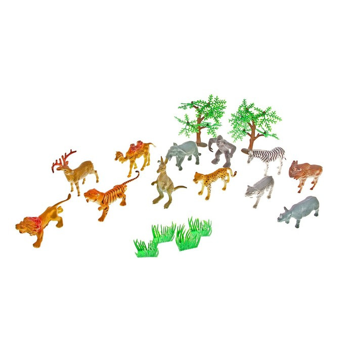 Набор животных «Дикая природа» с аксессуарами, 12 фигурок - фото 2 - id-p198755863