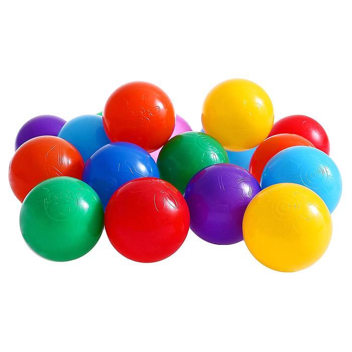 Шарики для сухого бассейна с рисунком, диаметр шара 7,5 см, набор 60 штук, разноцветные - фото 8 - id-p198755896