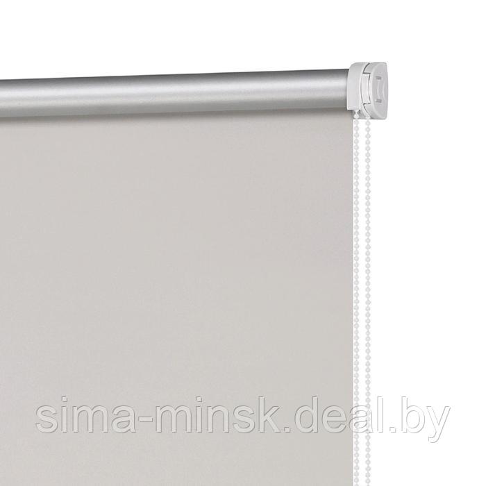 Рулонная штора блэкаут «Плайн», 120х160 см, цвет морозный серый - фото 1 - id-p198756163