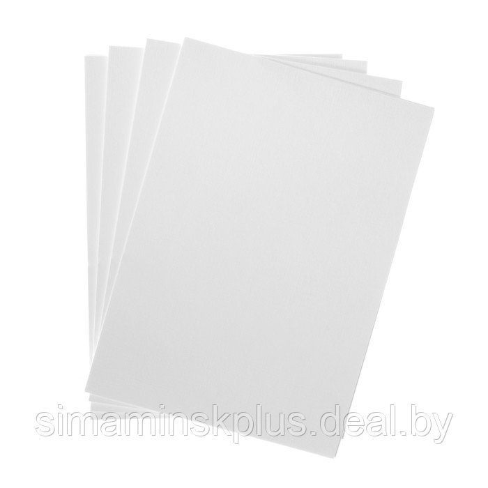Бумага для рисования А4, 50 листов, тиснение "лён", 200 г/м² - фото 1 - id-p198753749