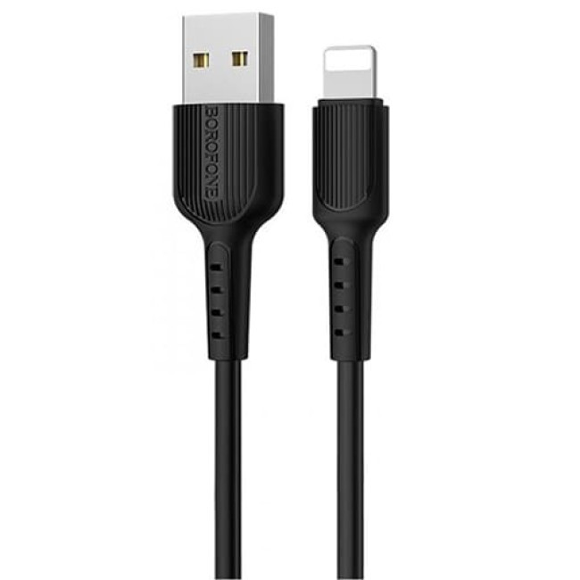 USB кабель Borofone BX16 Lightning, длина 1 метр (Черный) - фото 1 - id-p198752410