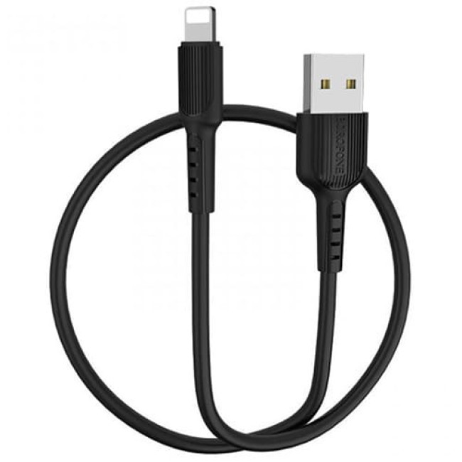 USB кабель Borofone BX16 Lightning, длина 1 метр (Черный) - фото 3 - id-p198752410