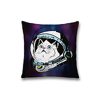 Наволочка декоративная «Кот космонавт», размер 45 х 45 см, вшитая молния