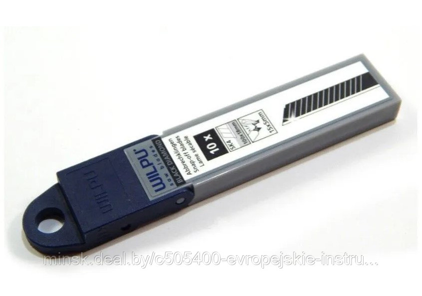 Сменные лезвия 18 мм (10 шт) для строительных выдвижных ножей WCRB001 BLACK DIAMOND - фото 5 - id-p194823023