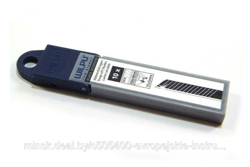 Сменные лезвия 18 мм (10 шт) для строительных выдвижных ножей WCRB001 BLACK DIAMOND - фото 6 - id-p194823023