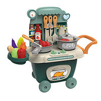 Игровой набор Pituso Кухня Taste Kitchen на колесиках 26 элементов Green Зелёная HW21020621-Green