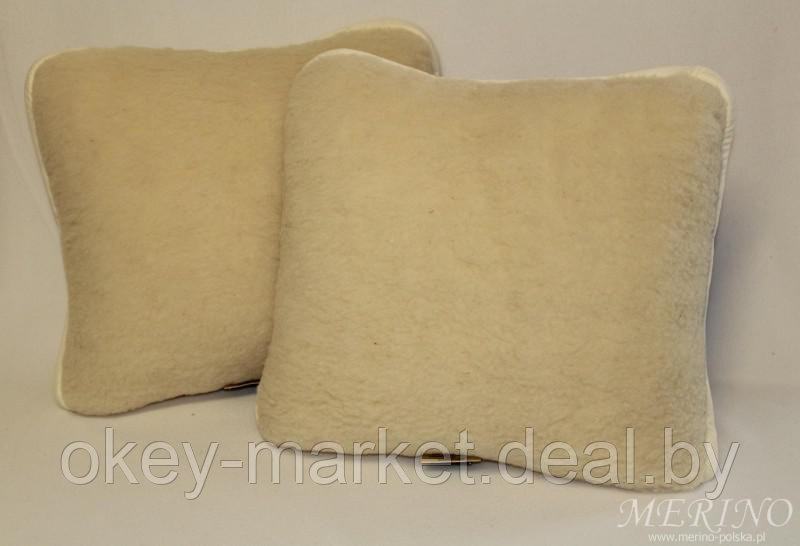 Подушка из шерсти австралийского мериноса с открытым ворсом.Размер 70х80 - фото 3 - id-p25560379
