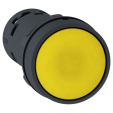 Кнопка 22 мм желтая с возвратом 1NO