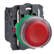 Кнопка 22 мм 220-240В красная с подсветкой - фото 1 - id-p198774533