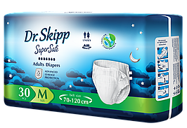 Подгузники для взрослых Dr. Skipp Super Safe M, (размер 2, 70-130 см.) 30 шт.)