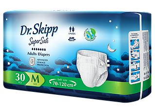 Подгузники для взрослых Dr. Skipp Super Safe M, (Размер 2, 30 шт.)