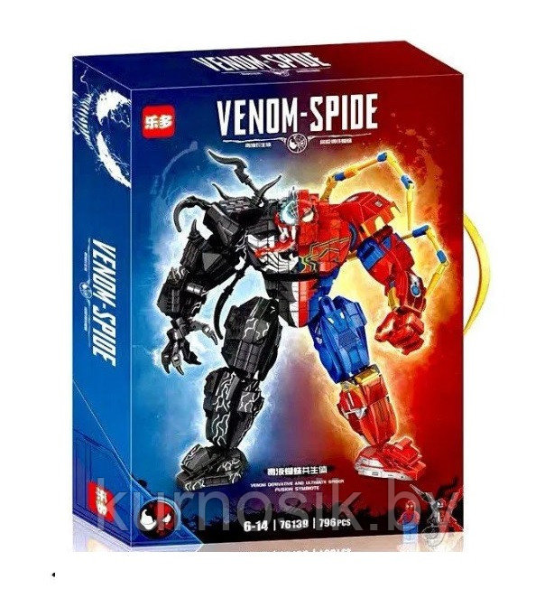 Конструктор 76139 Venom-Spider Робот Веном, 816 деталей - фото 1 - id-p198775192