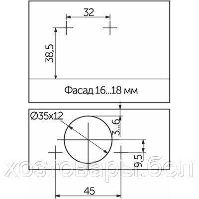 Петля накладная 07 с креплением h=0 без еврошурупа AKS - фото 3 - id-p198775287