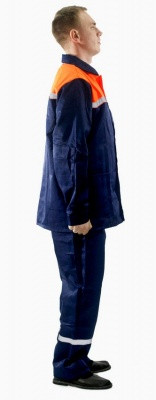 Костюм рабочий Стандарт-1 брюки+куртка (цвет темно-синий) - фото 4 - id-p198778360