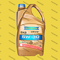 RAVENOL DXG SAE 5W30 - 5 литров ПАО Синтетическое моторное масло для Бензиновых Двигателей