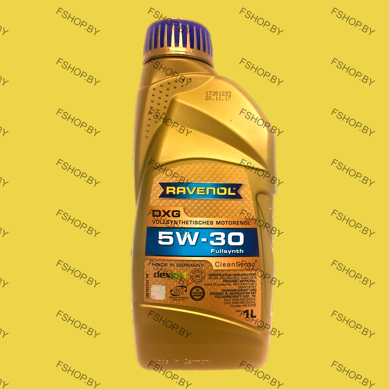 RAVENOL DXG SAE 5W30 - 1 литр ПАО Синтетическое моторное масло для Бензиновых Двигателей - фото 1 - id-p198778418