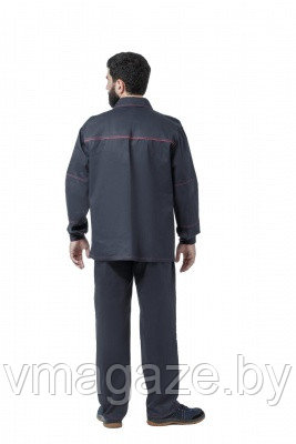 Костюм рабочий Труд 100% хлопок куртка+брюки (цвет темно-синий) - фото 3 - id-p198778990