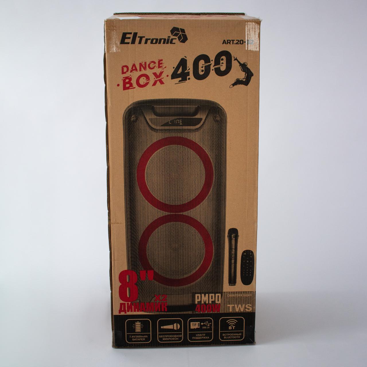 Напольная акустическая система Eltronic DANCE BOX 400 Watts арт. 20-32 с беспроводным микрофоном, - фото 9 - id-p197761294