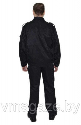 Костюм рабочий Охрана с брюками (цвет черный) - фото 2 - id-p198779386