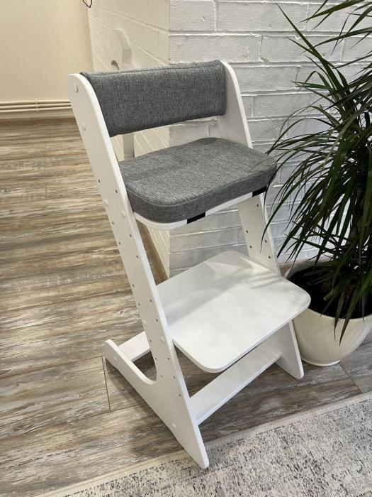 Растущий стул для ребенка школьника детей белый регулируемый стульчик для кормления - фото 10 - id-p198779564