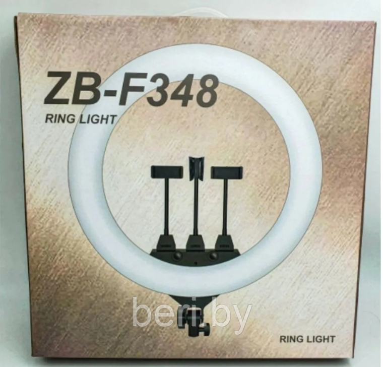 ZB-F348 Кольцевая LED лампа 45 см + Пульт ДУ + Держатель для телефона + Сумка + подарок Штатив 2,2 м - фото 1 - id-p198779727