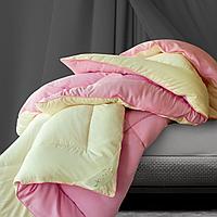 Одеяло микрофибра Sleep iX' MultiColor всесезонное 140х205 см, безе+розовый