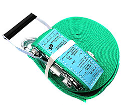Стяжной ремень DoPlus, LC 2500/5000 daN, двойные крюки, 50мм, 10м, Dolezych DDSB102CBK, фото 3