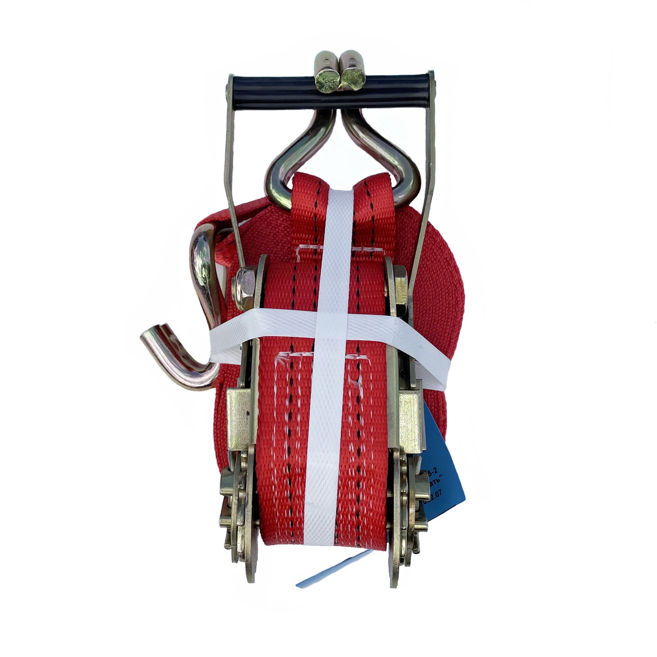 Стяжной ремень VIP-3 2,5/5,0 тонн, двойные крюки, 50мм, 8м