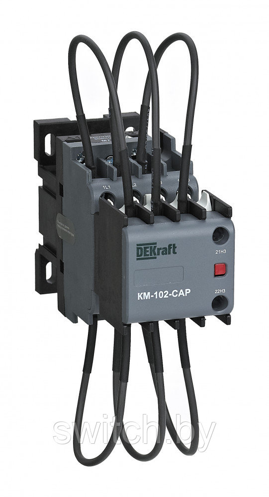 Контактор конденсаторый 12кВАр, 220/230В, AC6b, 2НЗ серии КМ-102-CAP DEKraft  22402DEK
