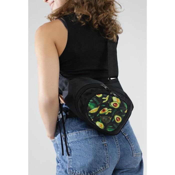 Сумка-рюкзак «Авокадо», 15х10х26 см, отд на молнии, н/карман, регул ремень, чёрный - фото 8 - id-p198782164