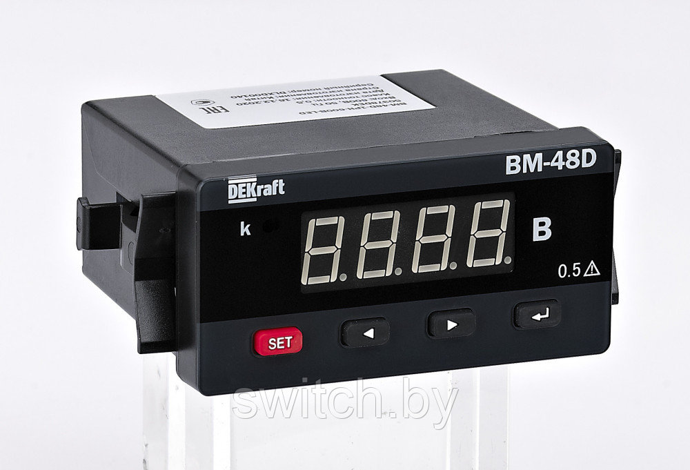 Амперметр цифровой 96x48мм однофазный, вход 1А, выход RS485, LED-дисплей АМ-48D 50330DEK ЗАКАЗ ДОСТАВКА 7