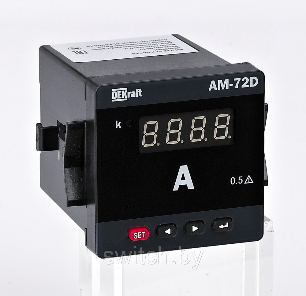 Амперметр цифровой 96x96мм трехфазный, вх 1А, вых DO+RS485, LED-дисплей АМ-96D 50339DEK ЗАКАЗ ДОСТАВКА 7