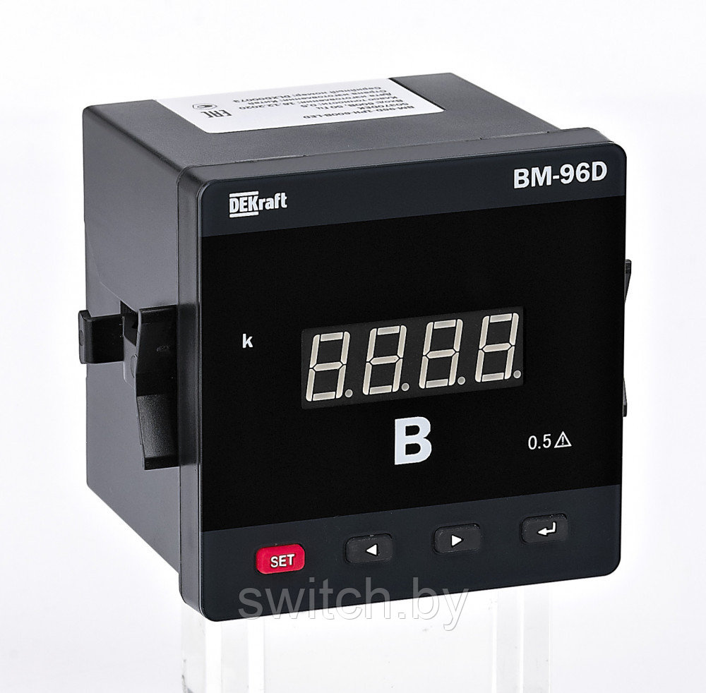 Вольтметр цифровой 96x96мм трехфазный, вх 600В, вых DO+RS485, LED-дисплей ВМ-96D  50389DEK   ЗАКАЗ ДОСТАВКА ОТ