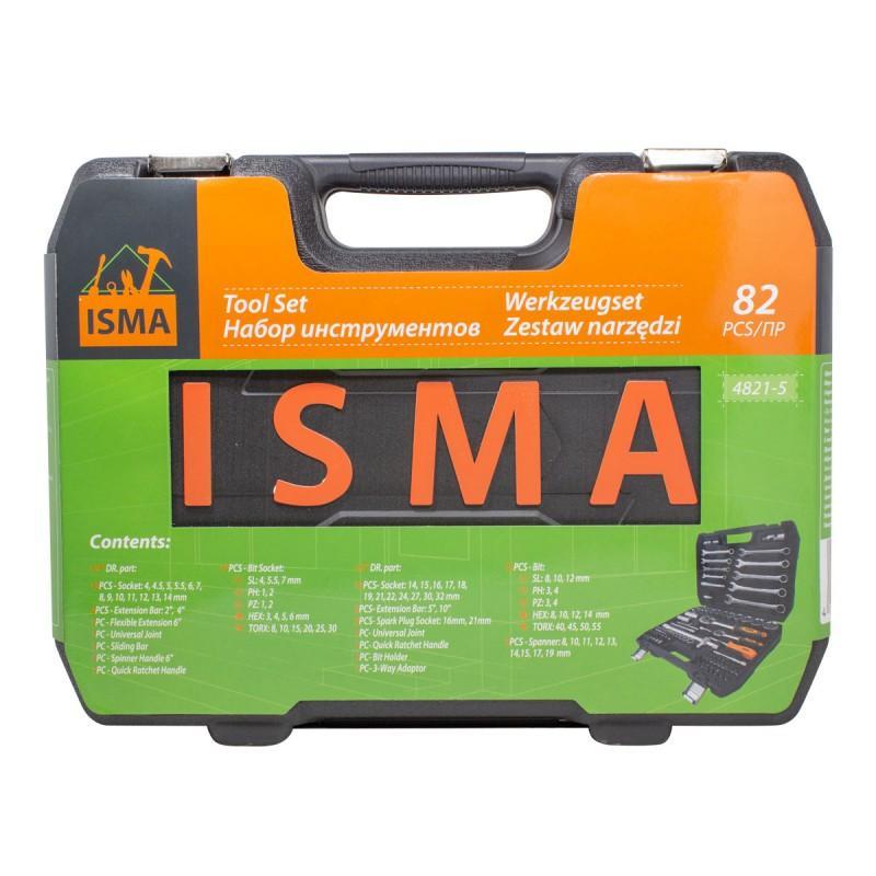 Набор инструментов 82пр.1/4''1/2''(6гр.)(4-32мм) ISMA ISMA-4821-5 - фото 4 - id-p198789260