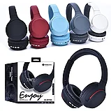 Беспроводные наушники ENJOY HZ-BT700  Mp3/FM-радио   цвет:  белый, черный, голубой, бордовый, фото 2