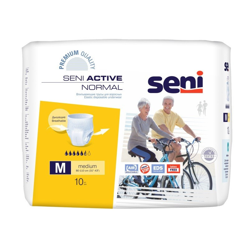 Впитывающие трусики для взрослых Seni Active normal medium,10 шт. - фото 1 - id-p198791812