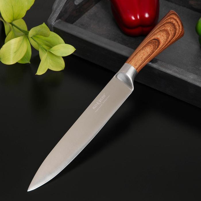 Нож кухонный Доляна Forest, шеф, лезвие 20 см - фото 1 - id-p198792005