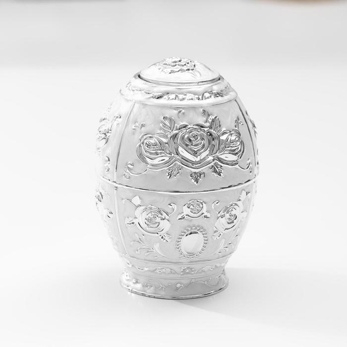 Подставка для зубочисток «Яйцо», 11×7 см, цвет серебряный - фото 2 - id-p198792177