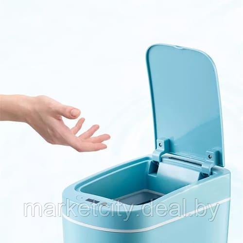 Мусорное ведро Xiaomi Ninestars Waterproof Sensor Trash Can, 7л(DZT-7-2S ) кремовый, зеленый - фото 2 - id-p198870303