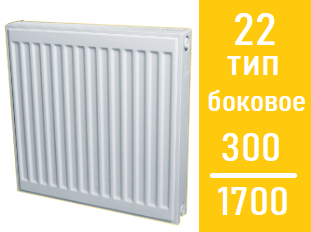 Стальной панельный радиатор Лидея ЛК 22 / выс. 300 х дл. 1700/, фото 2