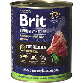 "Brit" Premium Консервы для собак всех пород с говядиной и сердцем 850г