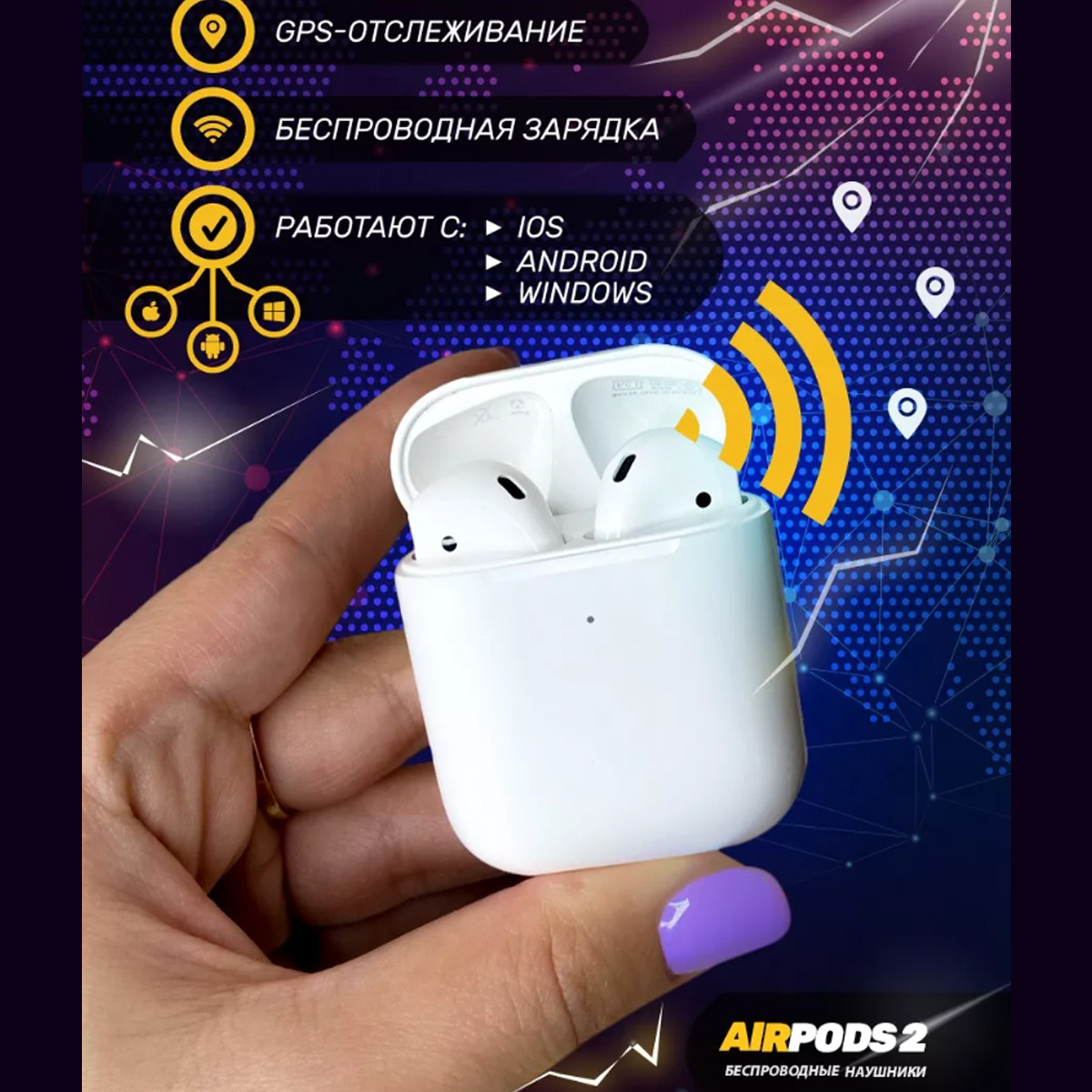 Airpods 2 Premium Беспроводные наушники - фото 5 - id-p172848770