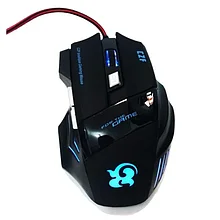 Мышь игровая проводная OPTICAL MOUSE T6 в коробке (черная), подсветка