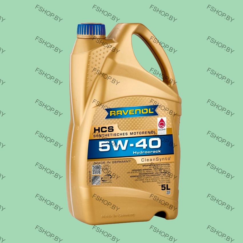 RAVENOL HCS 5W40 - 5 литров Cинтетическое моторное масло Бензиновое-Дизельное - фото 1 - id-p198933516