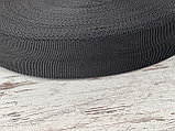 Лента ременная полипропиленовая д.40мм / 50м моток с широкой чёрной полосой, фото 7
