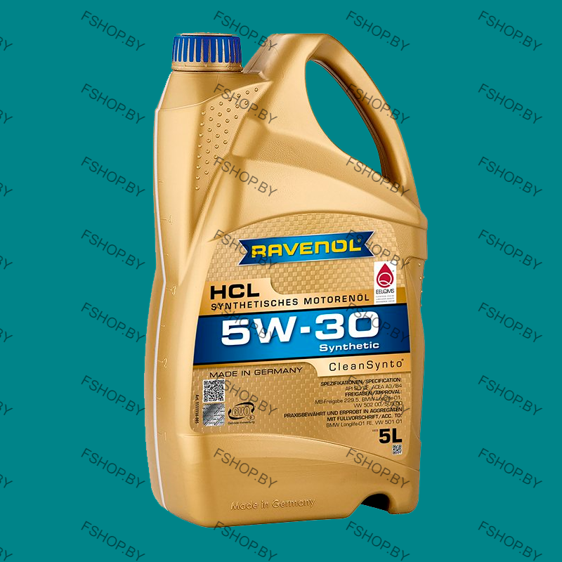 RAVENOL HCL 5W30 - 5 литров Cинтетическое моторное масло Бензиновое-Дизельное - фото 1 - id-p198948155