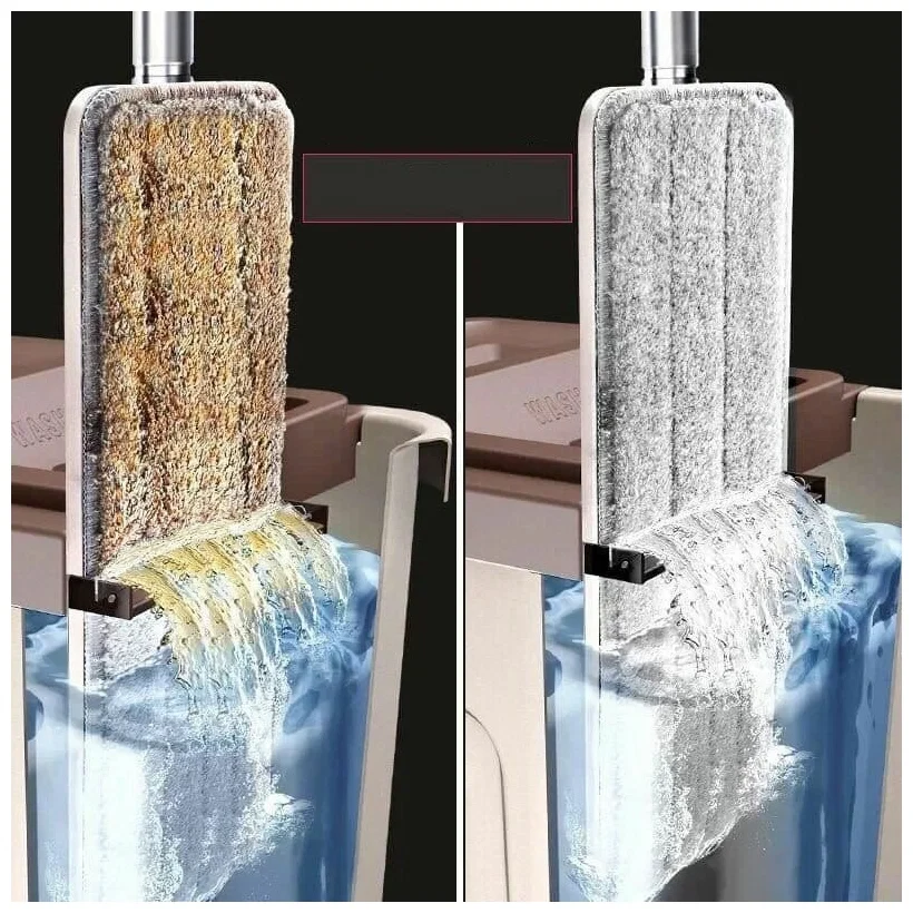 Швабра с ведром 8 л. и автоматическим отжимом - комплект для уборки "Чистые ручки" Easy Scratch Anet - фото 3 - id-p198948413
